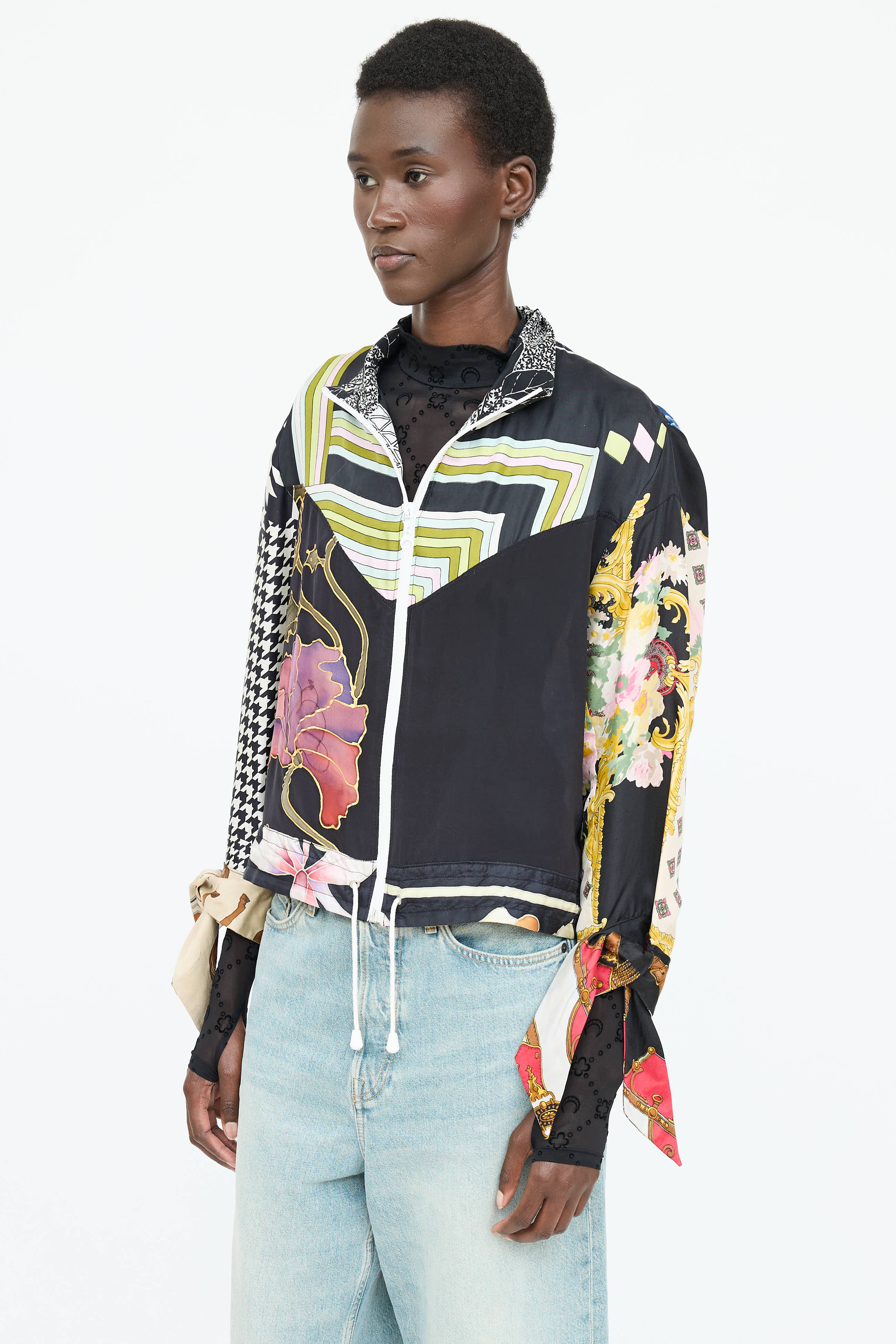 Marine Serre Patterned Zip Jacket