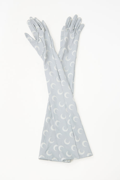 Marine Serre Reflective Moon Long Gloves