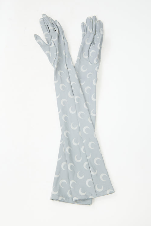 Marine Serre Reflective Moon Long Gloves