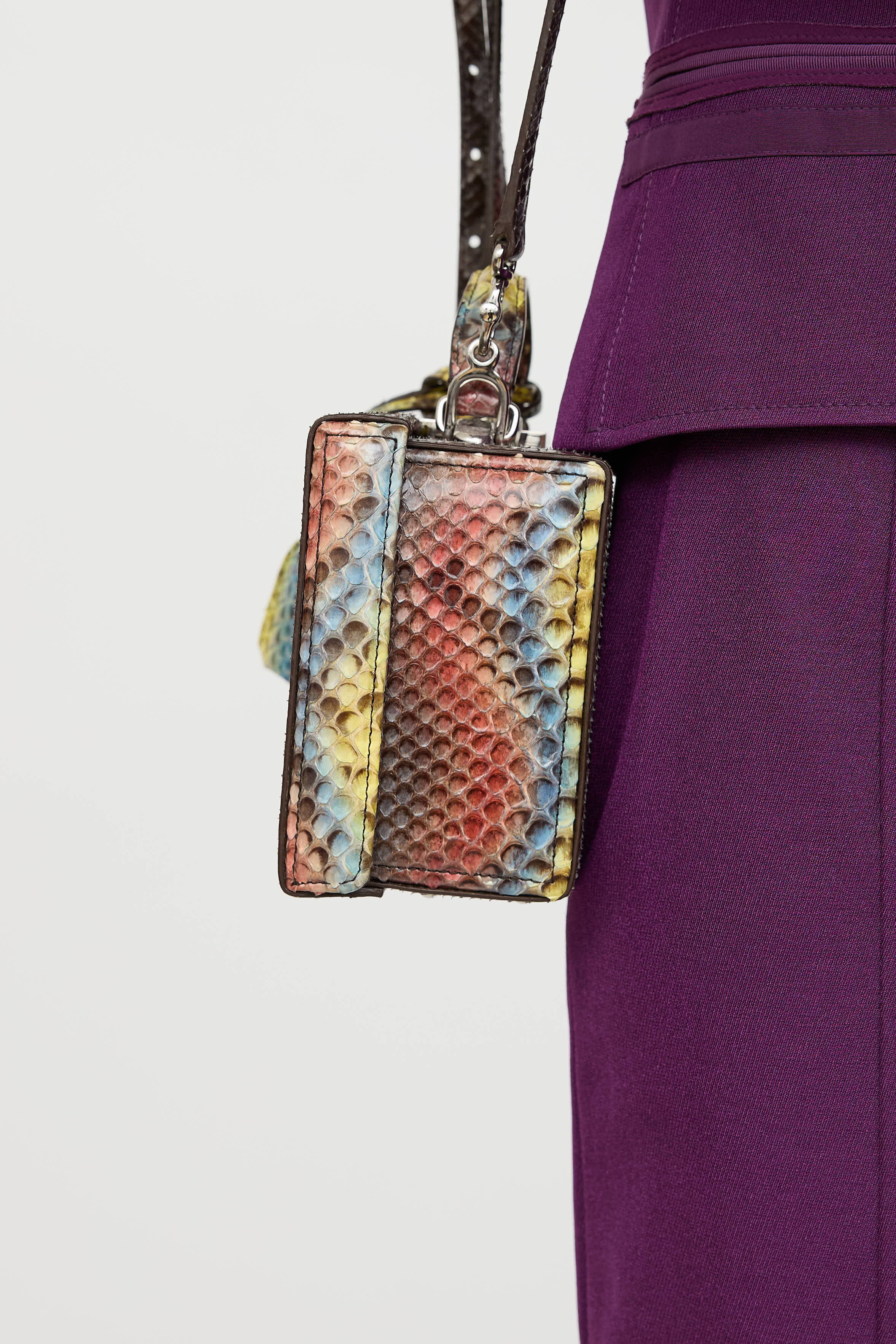Marc Cross Leather Grace Embossed Box Bag