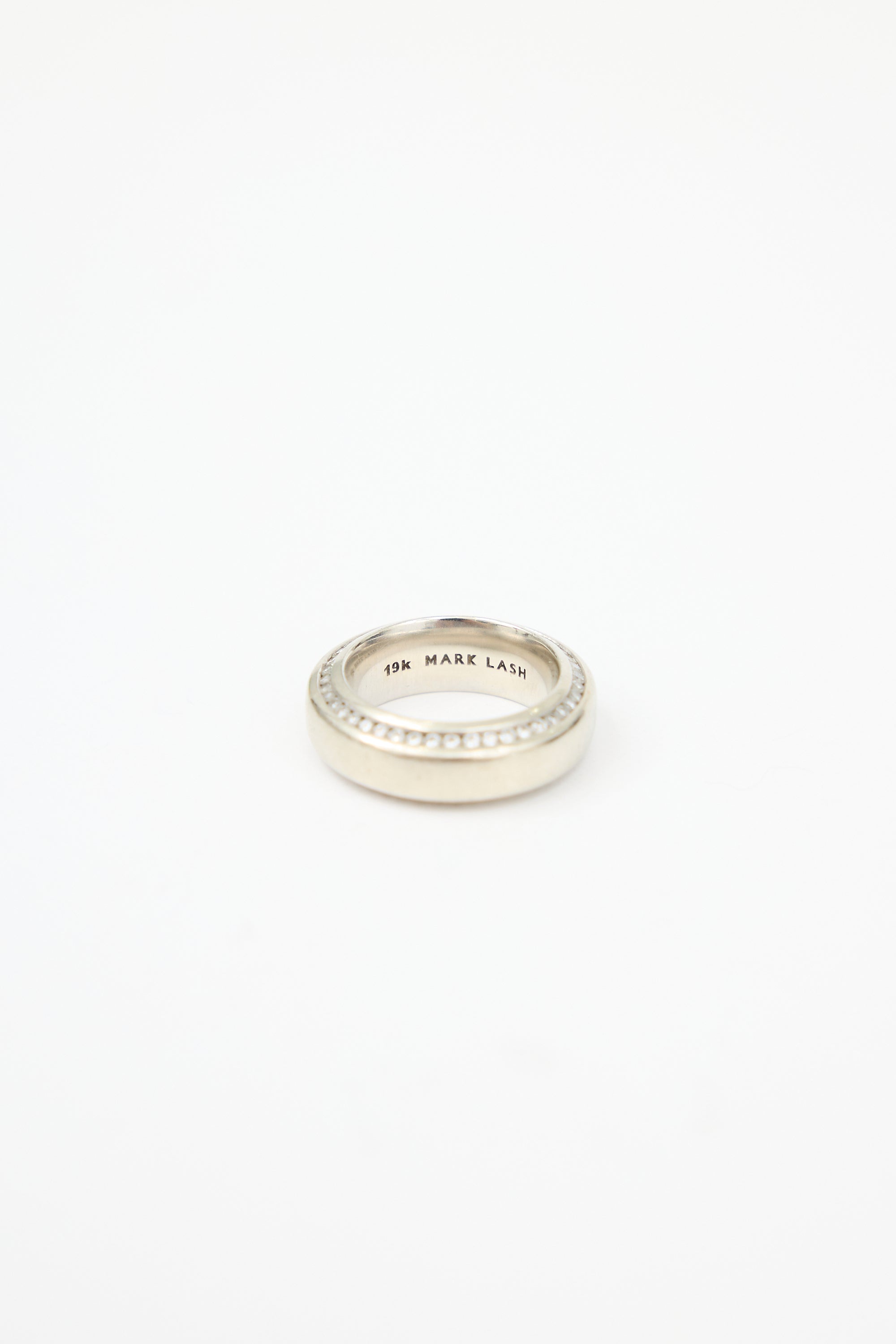 Mark Lash 19K White Gold & Diamond Ring