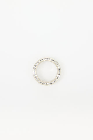 Mark Lash 19K White Gold & Diamond Band Ring