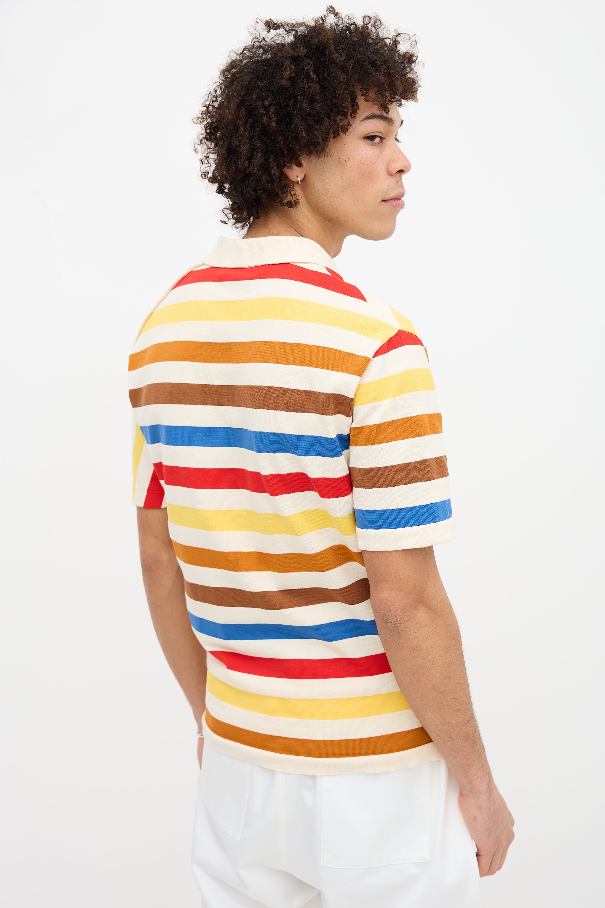 Marni Asymmetric Striped Polo