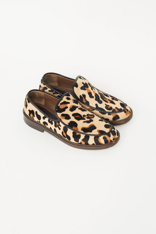 Beige & Black Textured Loafer