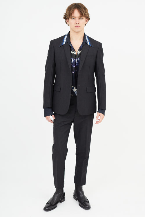 Marni Grey Wool & Mohair Blazer