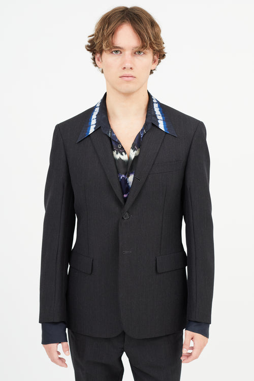 Marni Grey Wool & Mohair Blazer