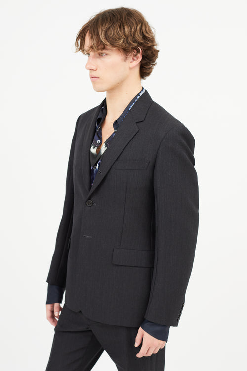 Marni Grey Wool & Mohair Blazer