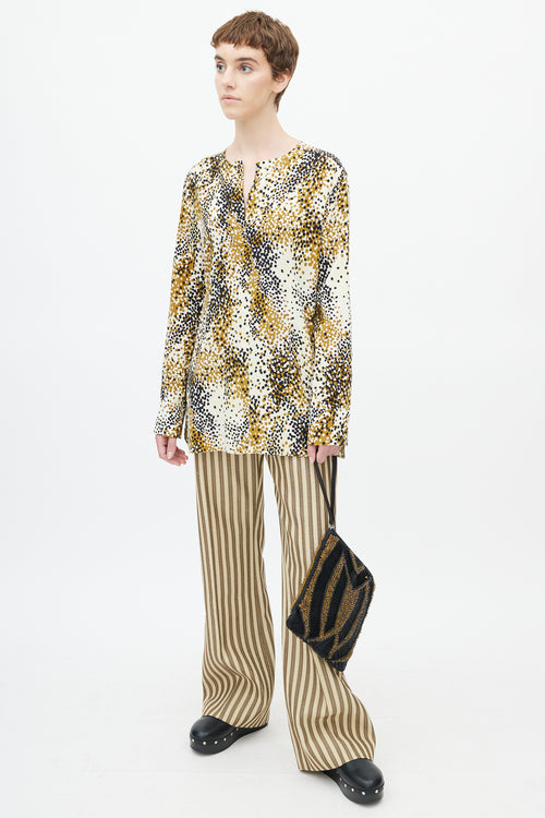 Marni Black & Gold Beaded Clutch