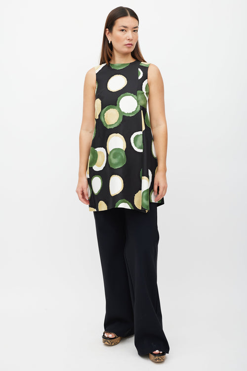 Marni Black & Multicolour Dot Printed Mini Dress