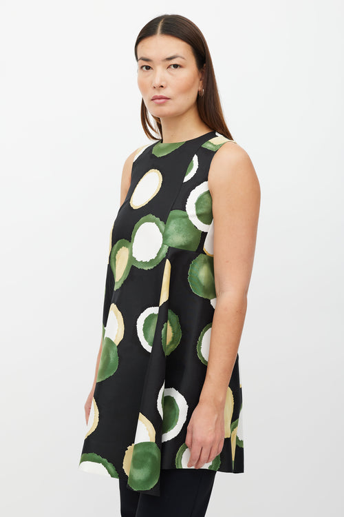 Marni Black & Multicolour Dot Printed Mini Dress