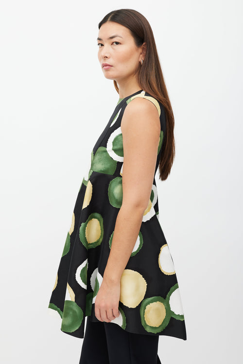 Marni Black & Multicolour Dot Printed Mini Dress