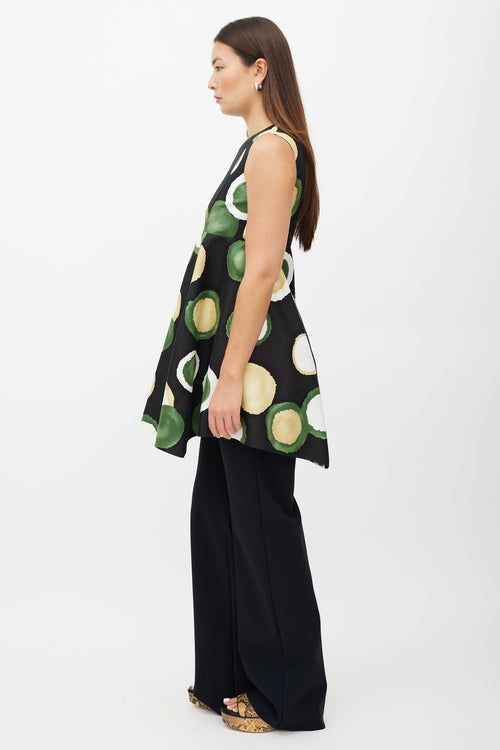 Marni Black & Multicolour Dot Printed Mini Dress