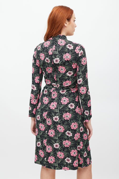Marni Black & Multicolour Floral Dress