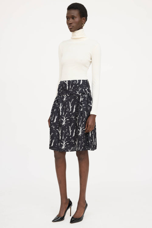 MarniSilk Pattern Midi Skirt