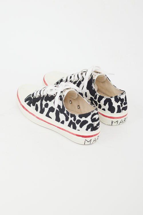 Marni White & Black Patterned Sneaker