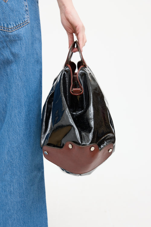 Marni Patent Leather Balloon Shoulder Bag