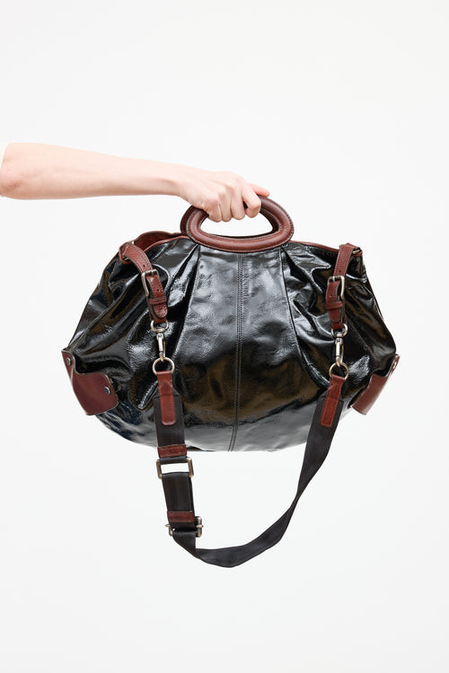 Marni Patent Leather Balloon Shoulder Bag