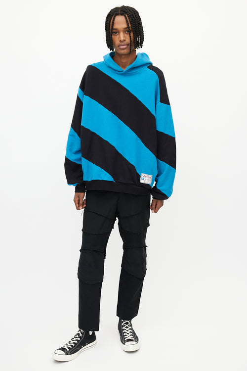 Marni Blue & Black Striped Hoodie