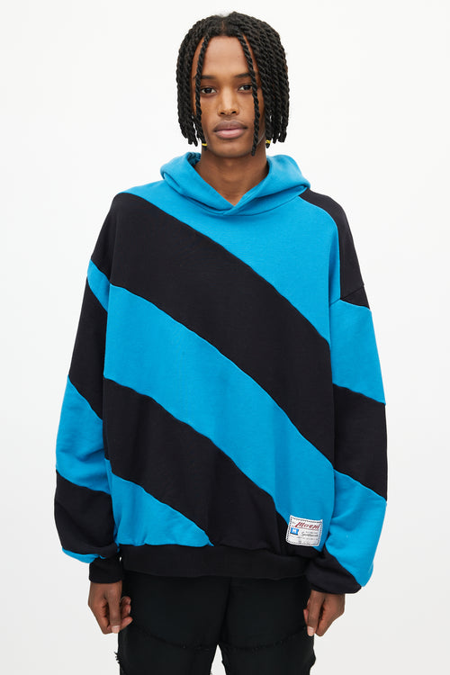 Marni Blue & Black Striped Hoodie