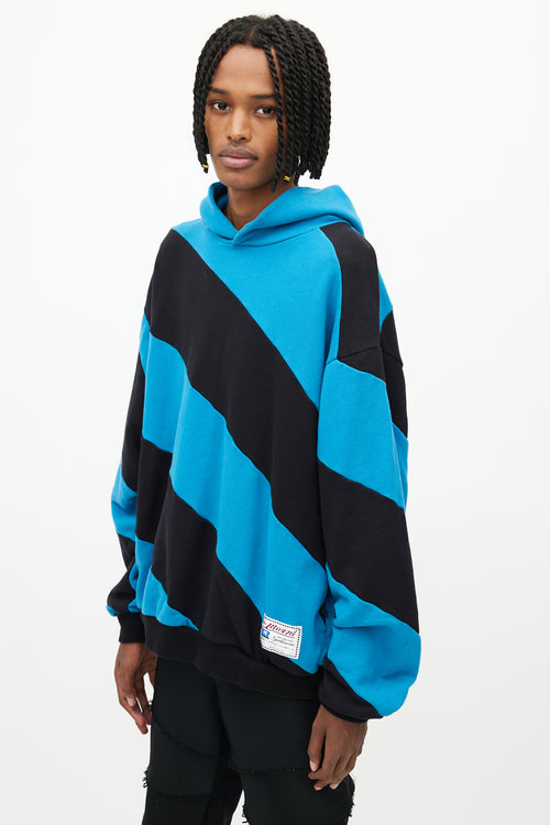 Marni Blue & Black Striped Hoodie