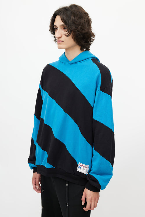 Marni Blue & Black Stripe Oversized Hoodie