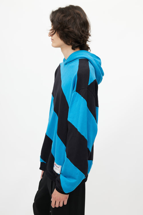 Marni Blue & Black Stripe Oversized Hoodie