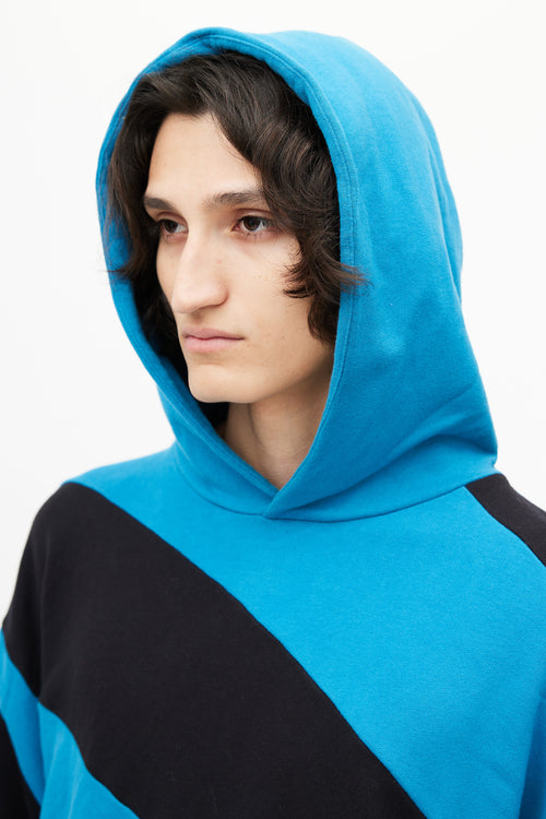 Marni Blue & Black Stripe Oversized Hoodie