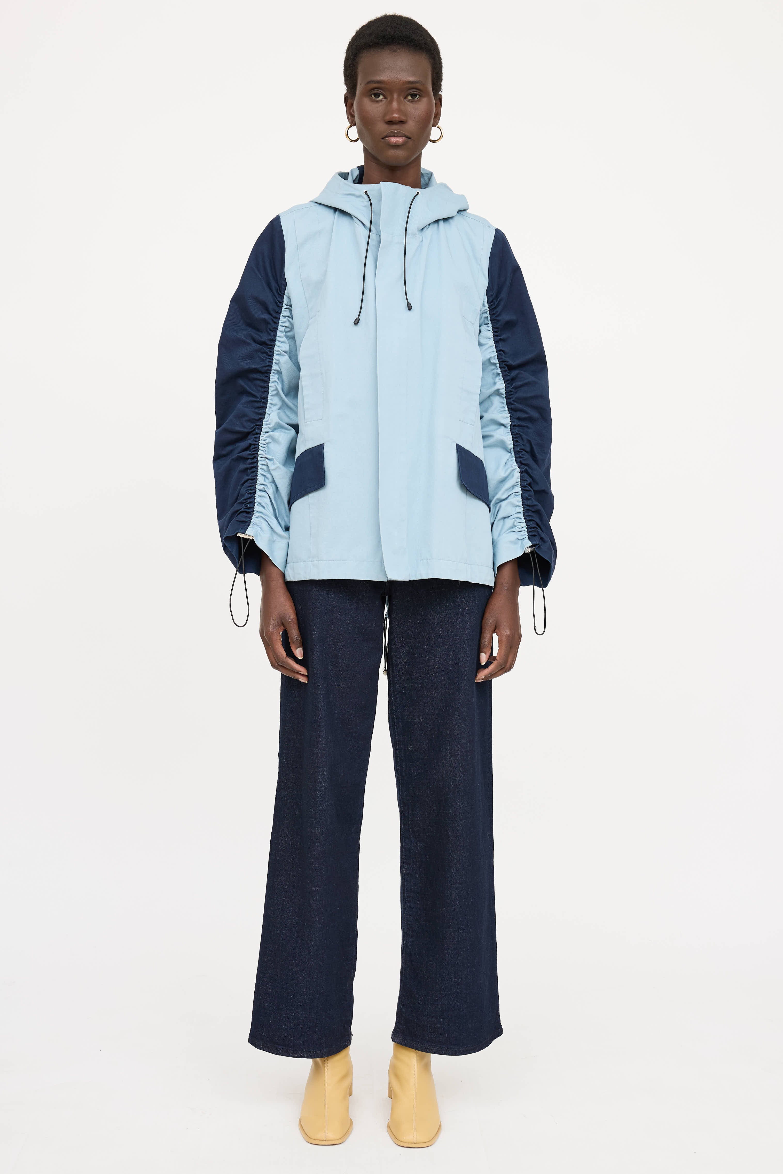 Marni2-Tone Cinched Sleeve Jacket
