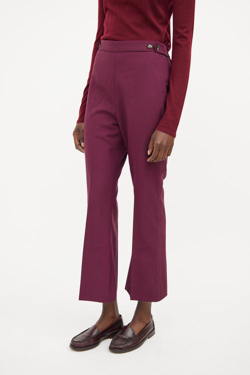 Marni Burgundy Wool Trouser
