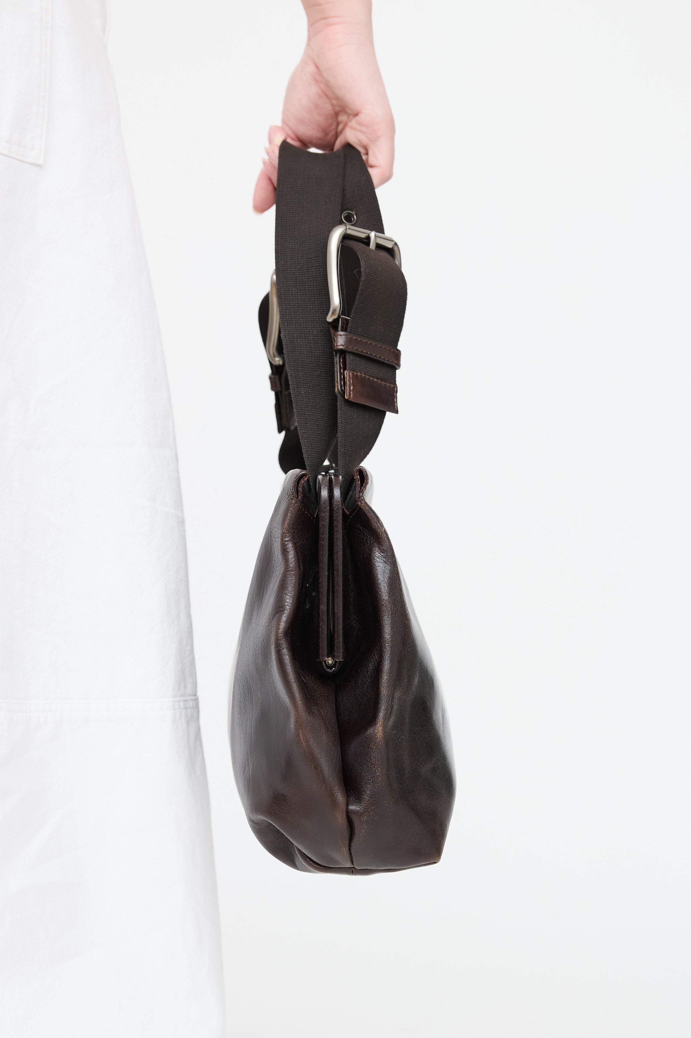 Marni Leather Buckle Satchel Bag