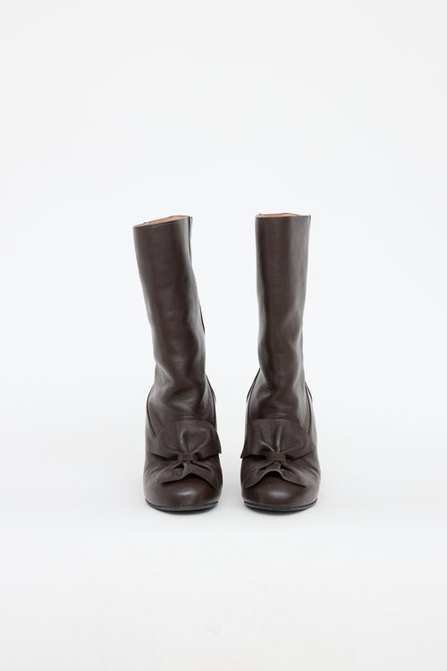 Marni Bow High Heel Boot