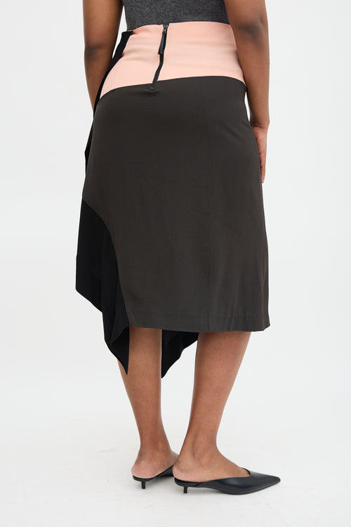 Marni Colourblock Drape Skirt