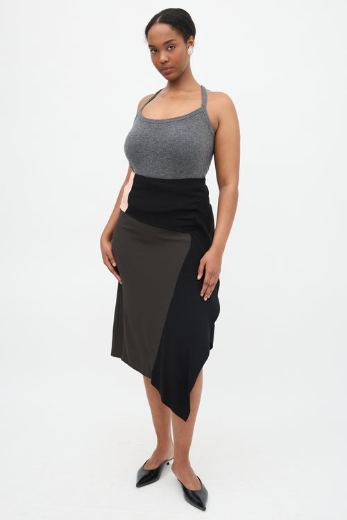 Marni Colourblock Drape Skirt