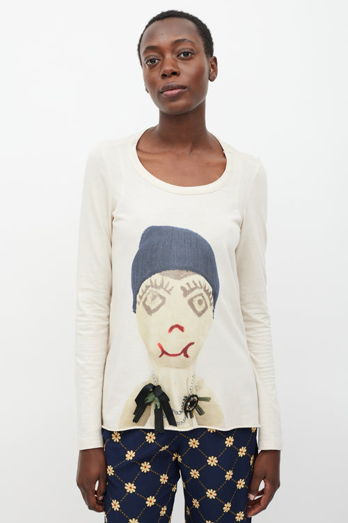 Marni Cream & Multi Graphic Winter Edition 2009 T-Shirt