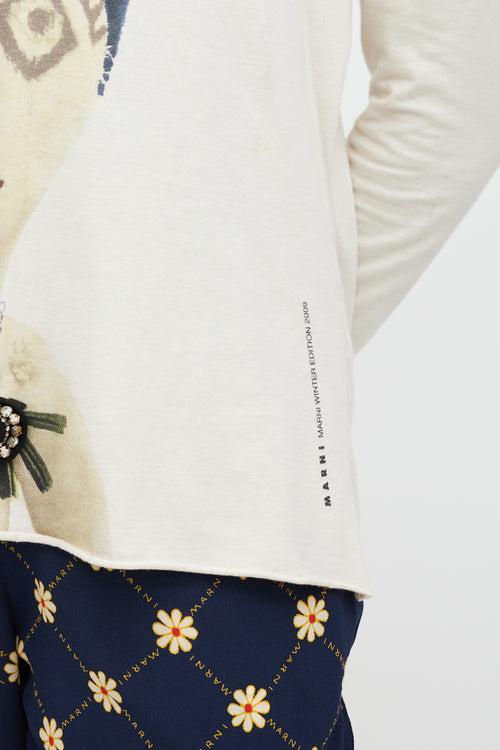 Marni Cream & Multi Graphic Winter Edition 2009 T-Shirt
