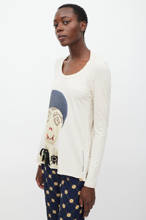 Marni Cream & Multi Graphic Winter Edition 2009 T-Shirt