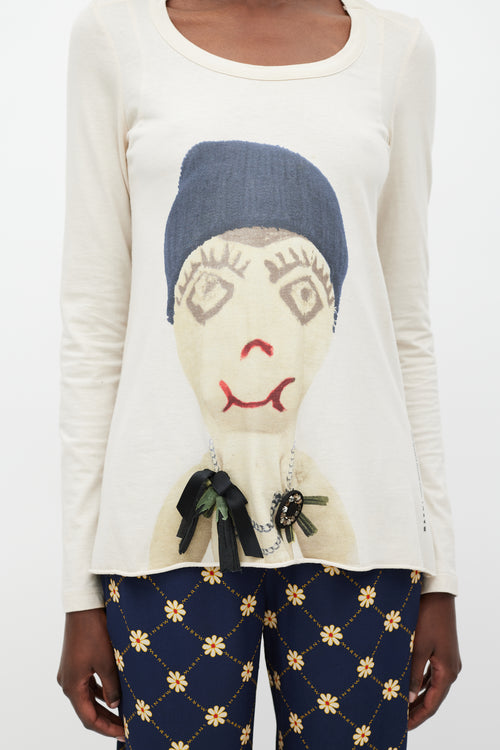 Marni Cream & Multi Graphic Winter Edition 2009 T-Shirt