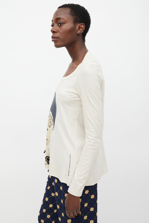 Marni Cream & Multi Graphic Winter Edition 2009 T-Shirt