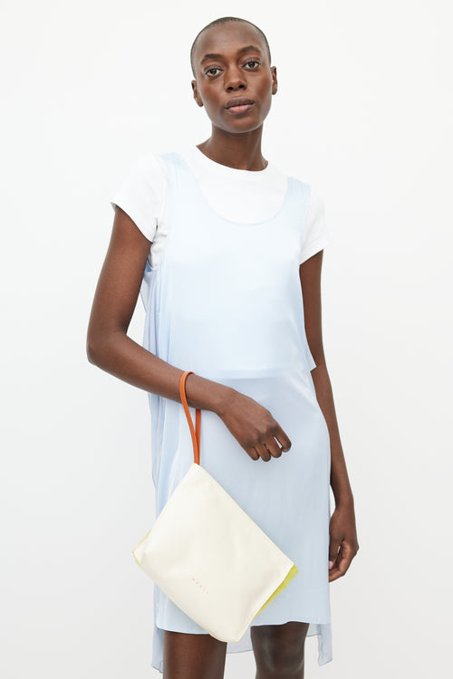 Marni Cream & Yellow Museo Leather Pouch
