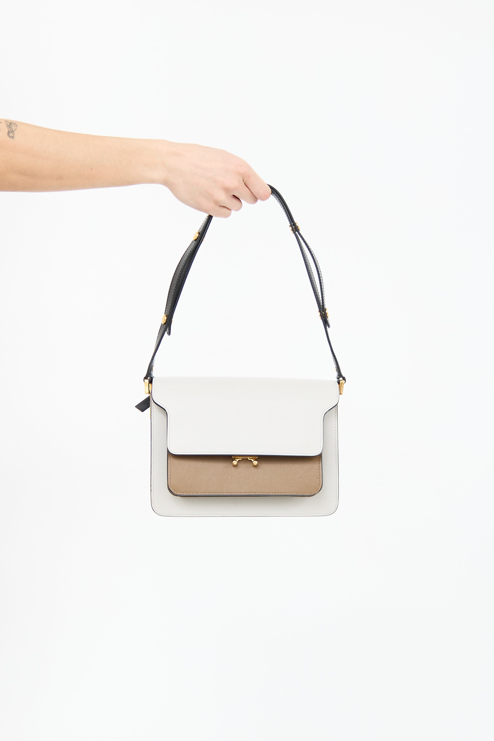 Marni Grey & Multi Trunk Bag