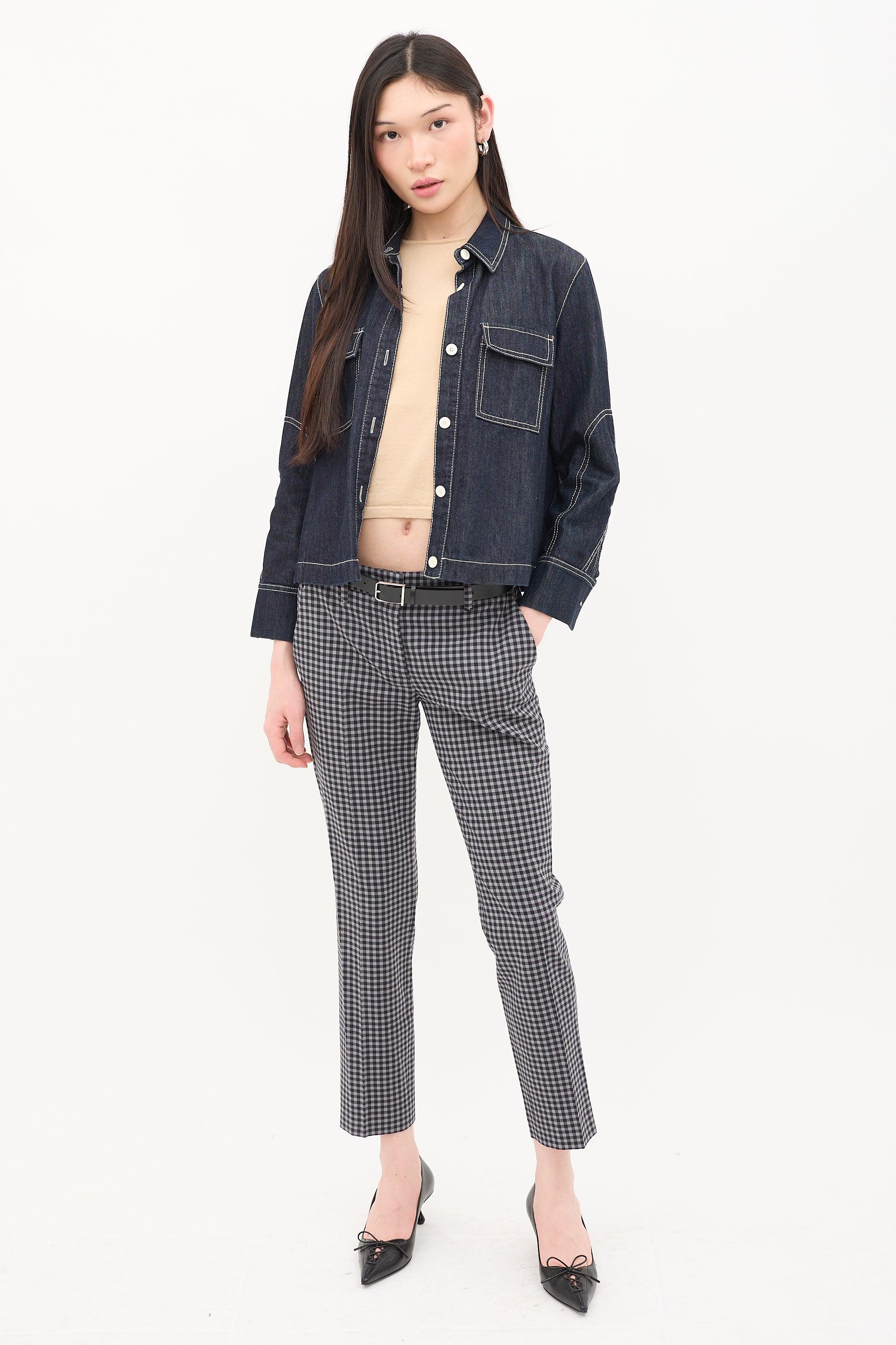 Marni Denim Contrast Stitch Jacket