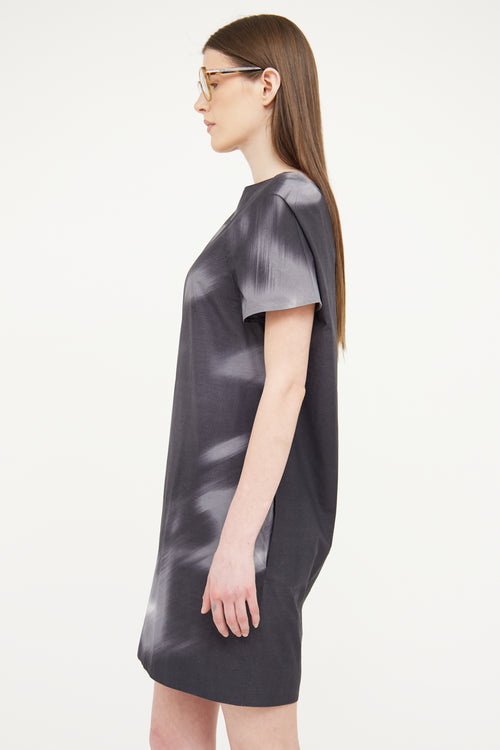 Marni Grey & Black Print Dress