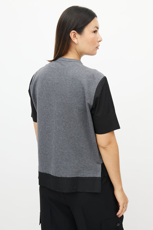 Marni Grey & Black Zip Top