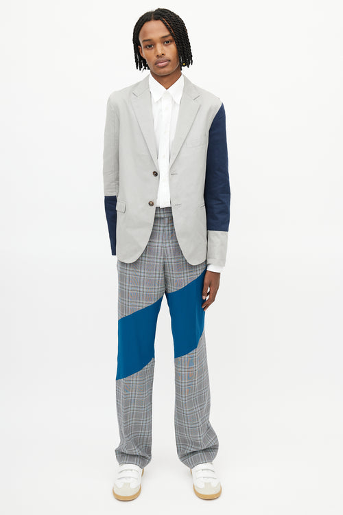 Marni Grey & Navy Colourblock Blazer