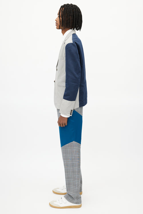 Marni Grey & Navy Colourblock Blazer