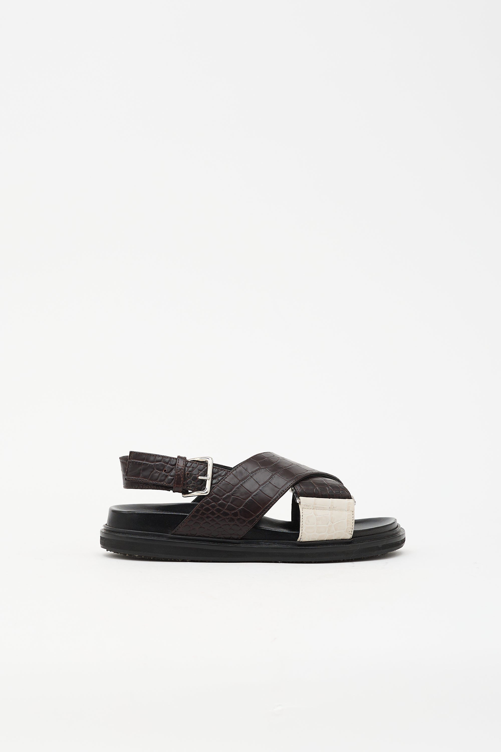 Marni Leather Fussbett Sandal