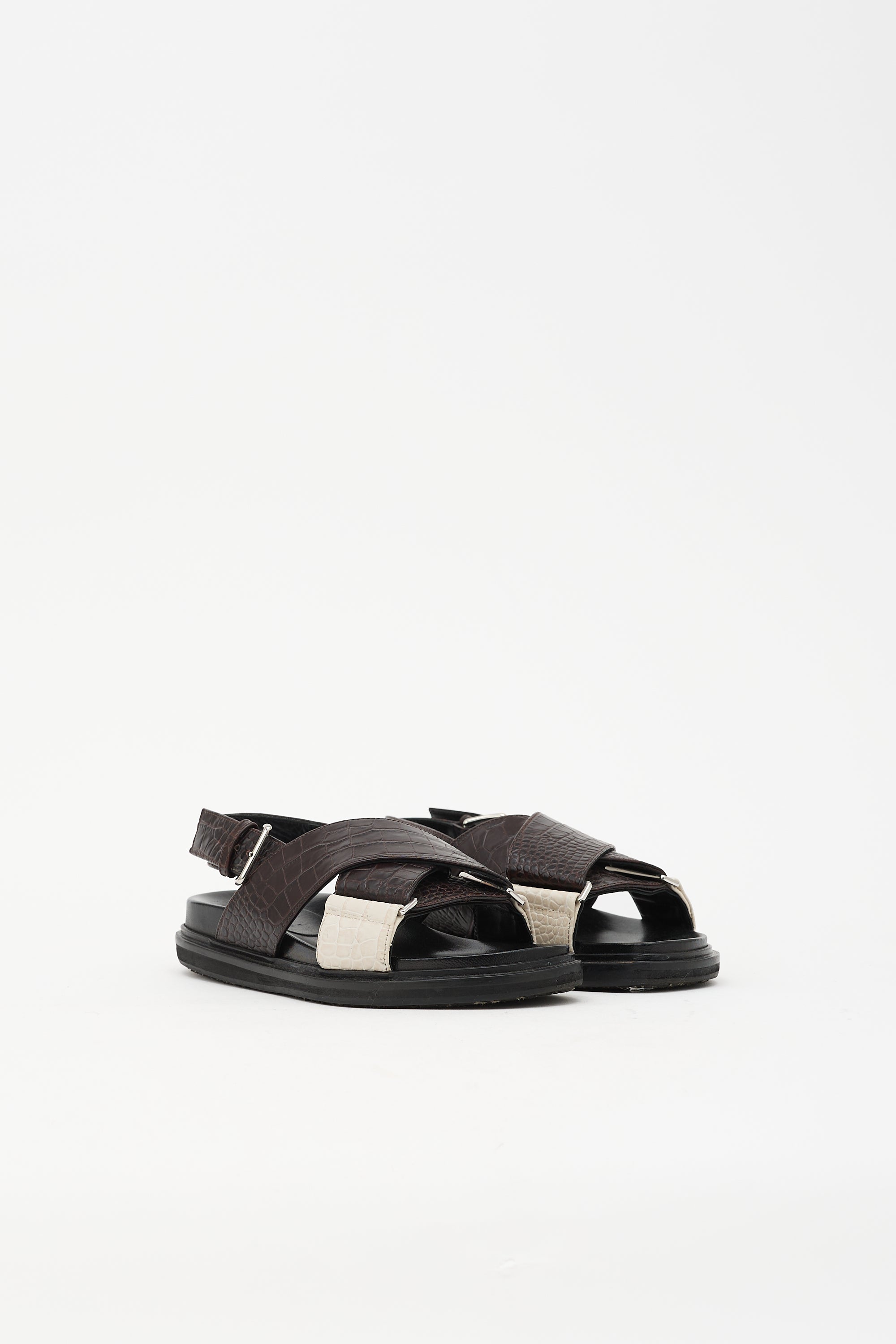 Marni Leather Fussbett Sandal