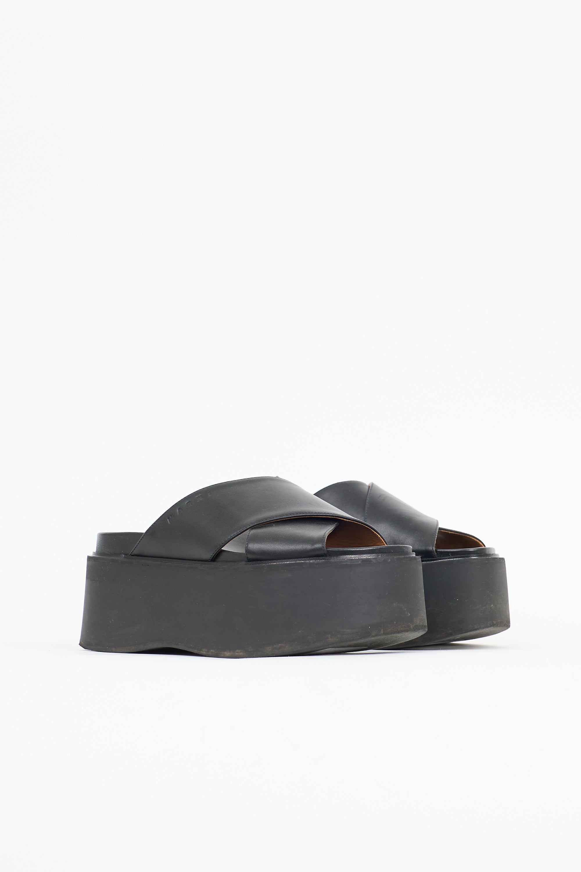 Marni Leather Fussbett Sandal