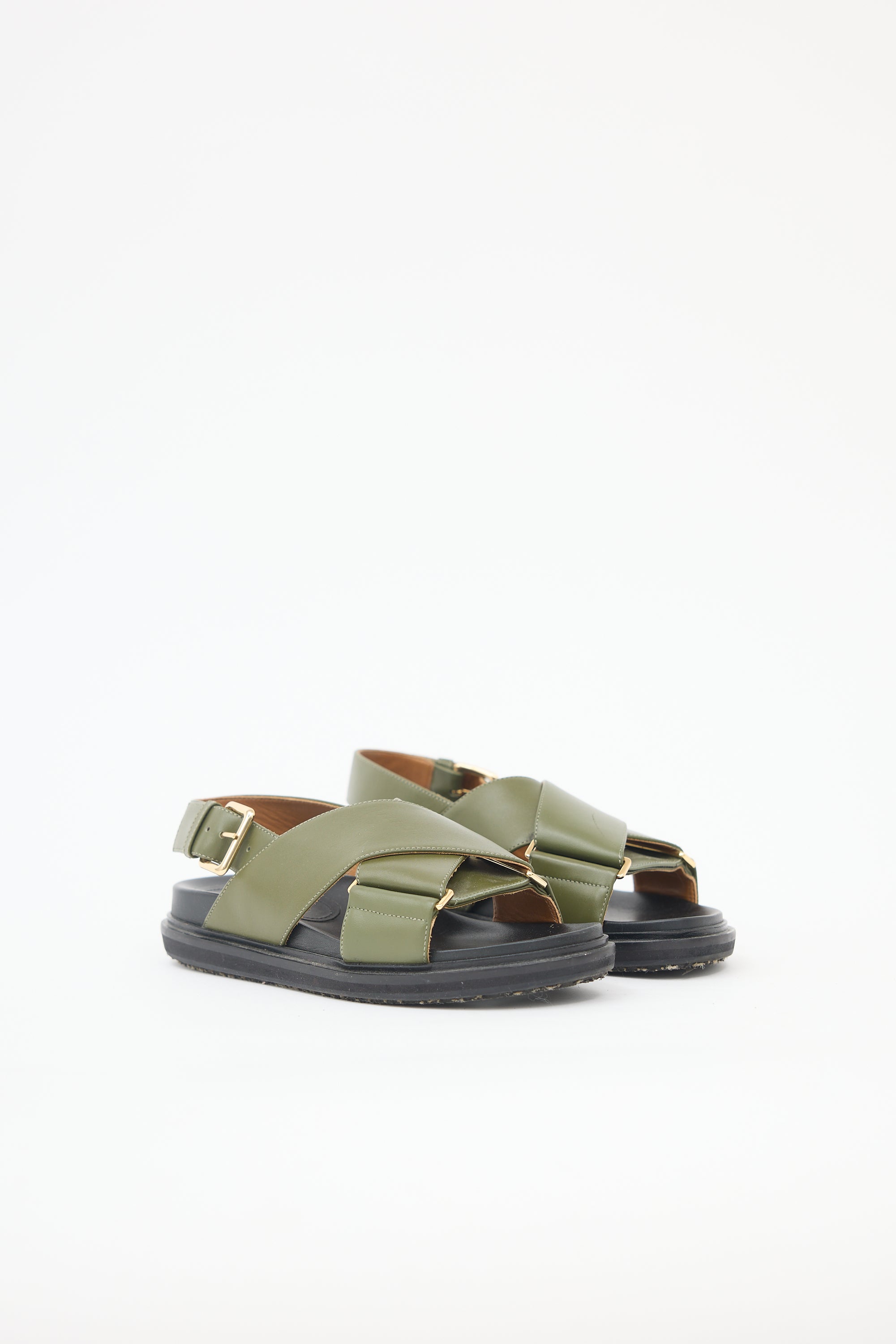 Marni Leather Fussbett Sandal