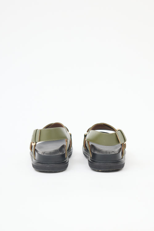Marni Leather Fussbett Sandal